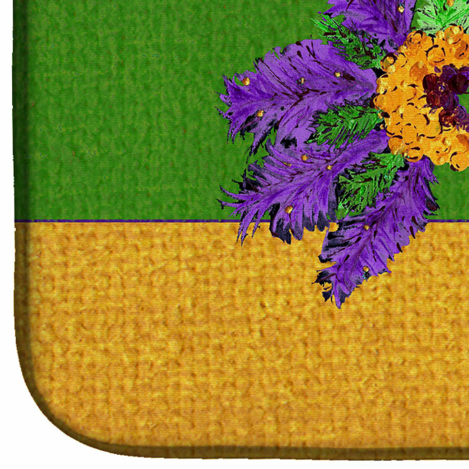 Caroline's Treasures Mardi Gras, Mardi Gras Mask and Feathers Dish Drying Mat, 14 x 21, New Orleans - Image 4