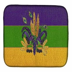 Caroline's Treasures Mardi Gras, Mardi Gras Mask Dish Drying Mat, 14 x 21, New Orleans