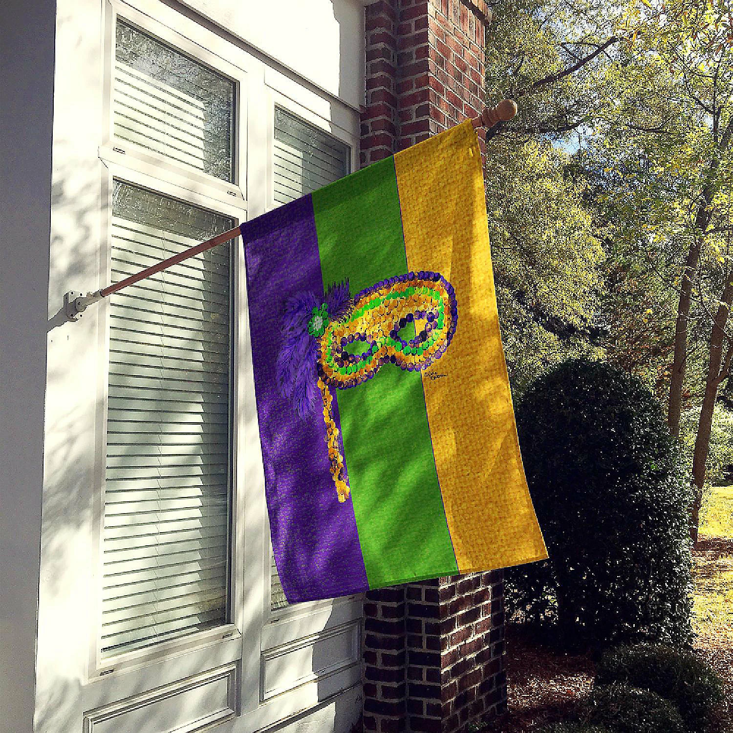 Caroline's Treasures Mardi Gras, Mardi Gras Mask Flag Canvas House Size, 28 x 40, New Orleans - Image 2