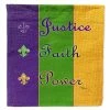 Caroline's Treasures Mardi Gras, Mardi Gras Peace Faith and Justice Flag Garden Size, 11.25 x 15.5, New Orleans
