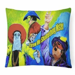 Caroline's Treasures Mardi Gras, Mardi Gras Throw me something mister Canvas Fabric Decorative Pillow, 12 x 16, New Orleans