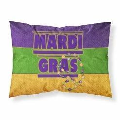 Caroline's Treasures Mardi Gras, Mardi Gras with Beads Fabric Standard Pillowcase, 30 x 20.5, New Orleans
