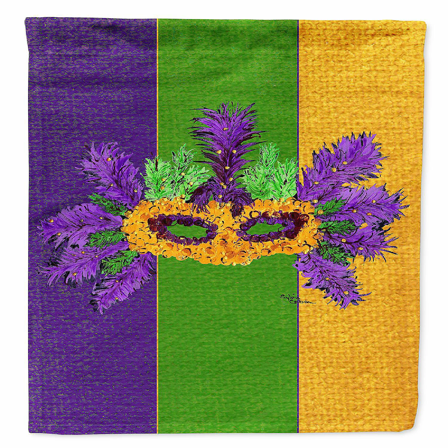 Caroline's Treasures Mardi Gras, Mardi Gras with Feathers Flag Garden Size, 11.25 x 15.5, New Orleans
