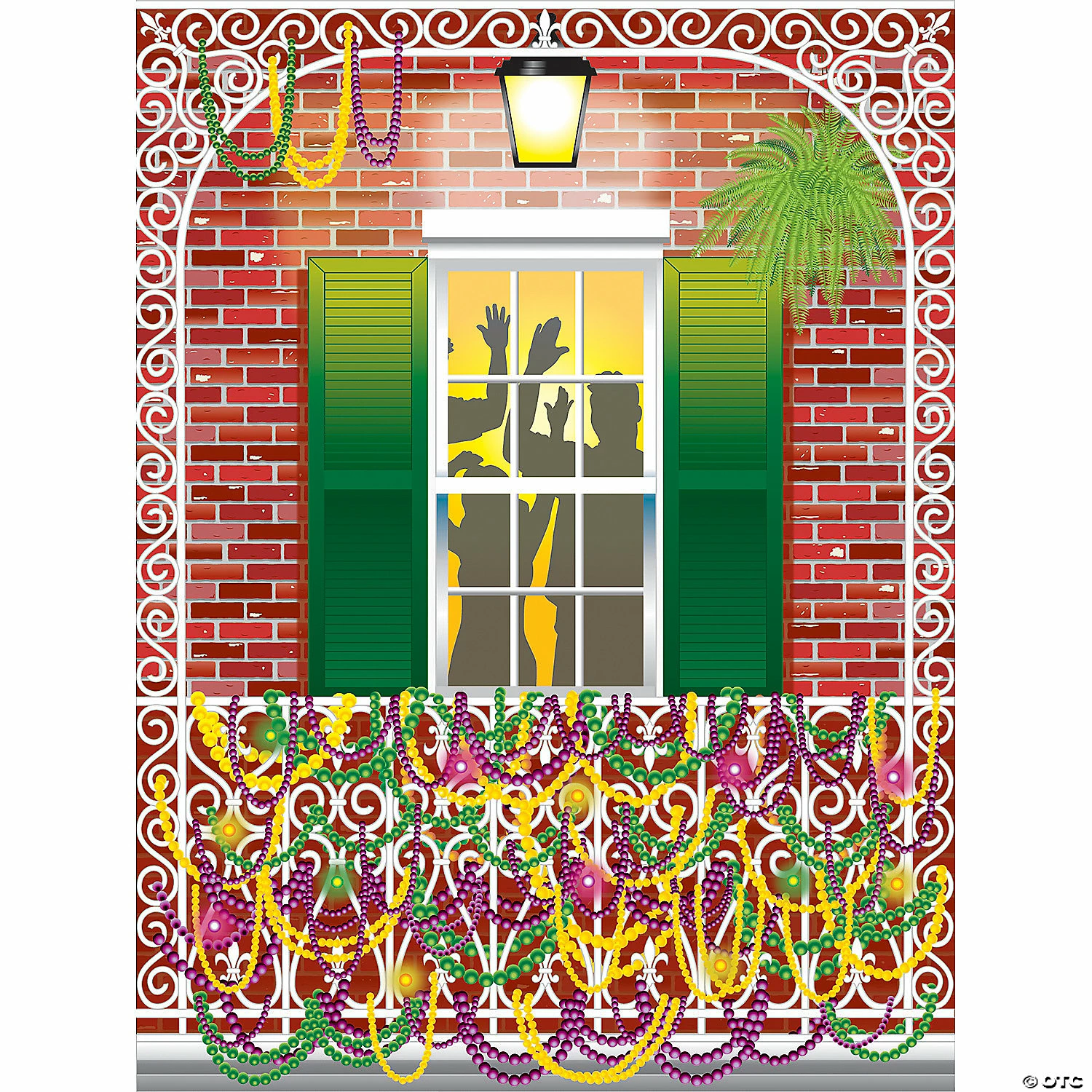 Design-A-Room Mardi Gras Balcony Backdrop - Image 2