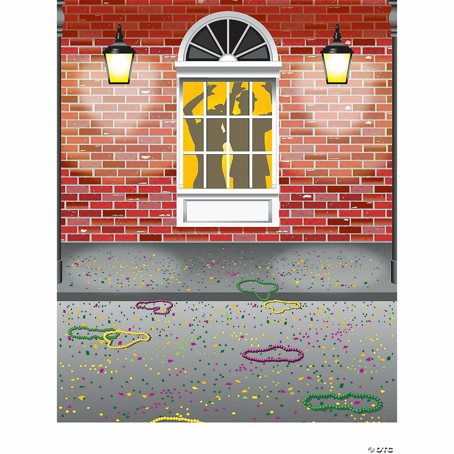 Design-A-Room Mardi Gras Street Backdrop - Image 2