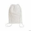 DIY Medium White Canvas Drawstring Bags - 48 Pc.