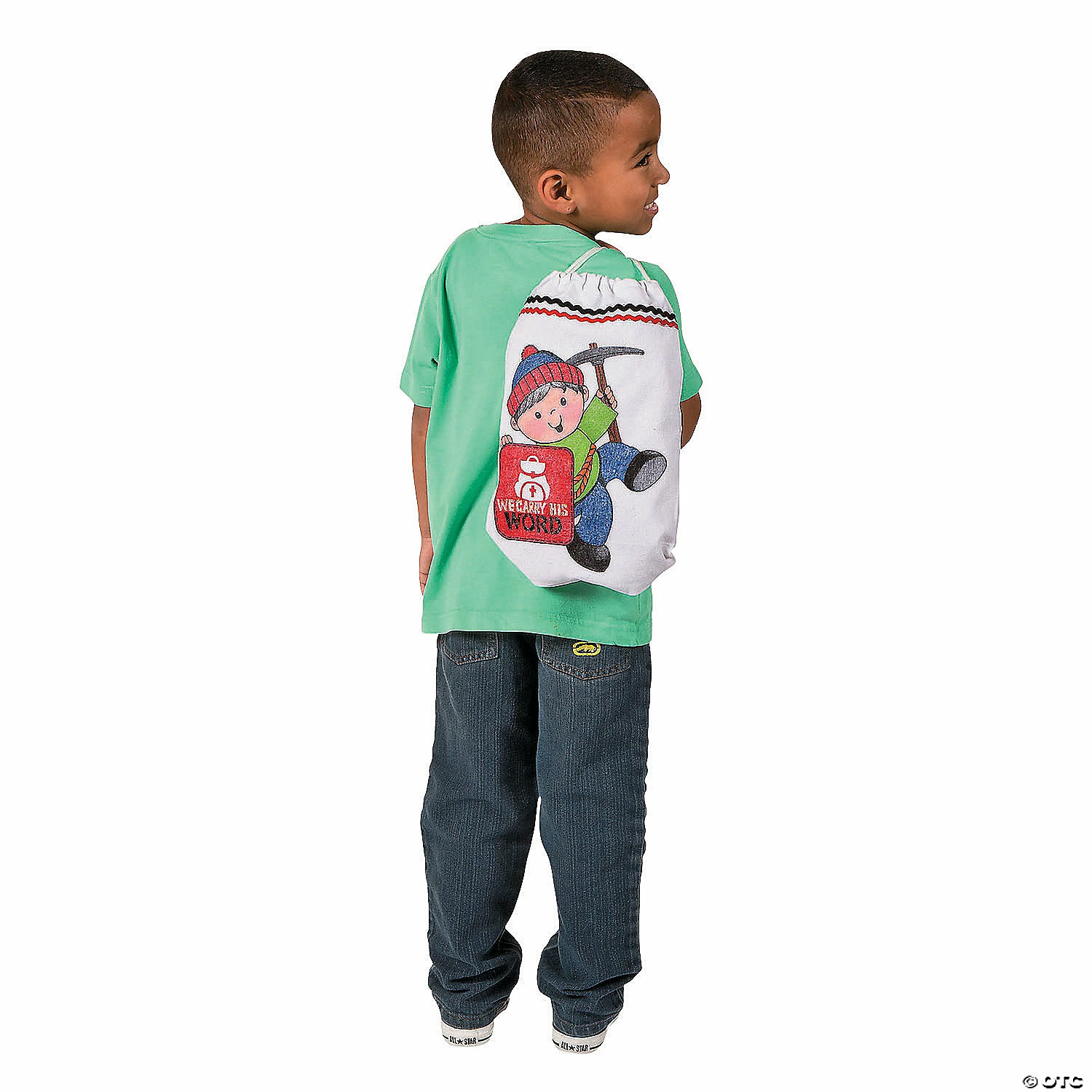 DIY Medium White Canvas Drawstring Bags - 48 Pc. - Image 5