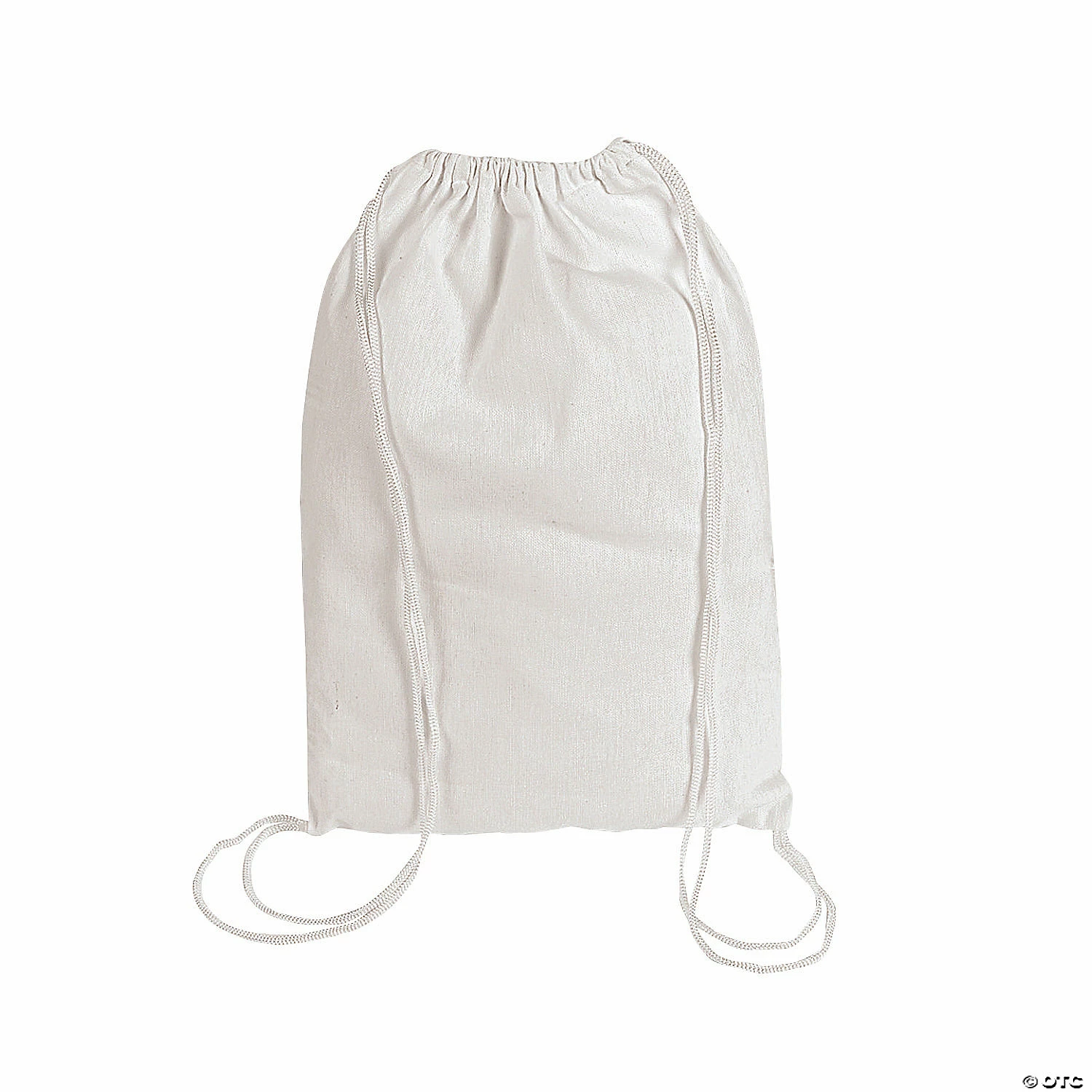DIY Medium White Canvas Drawstring Bags - 48 Pc.