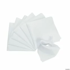 DIY White Bandanas - 12 Pc.