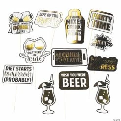 Drinking Party Photo Stick Props- 12 Pc.