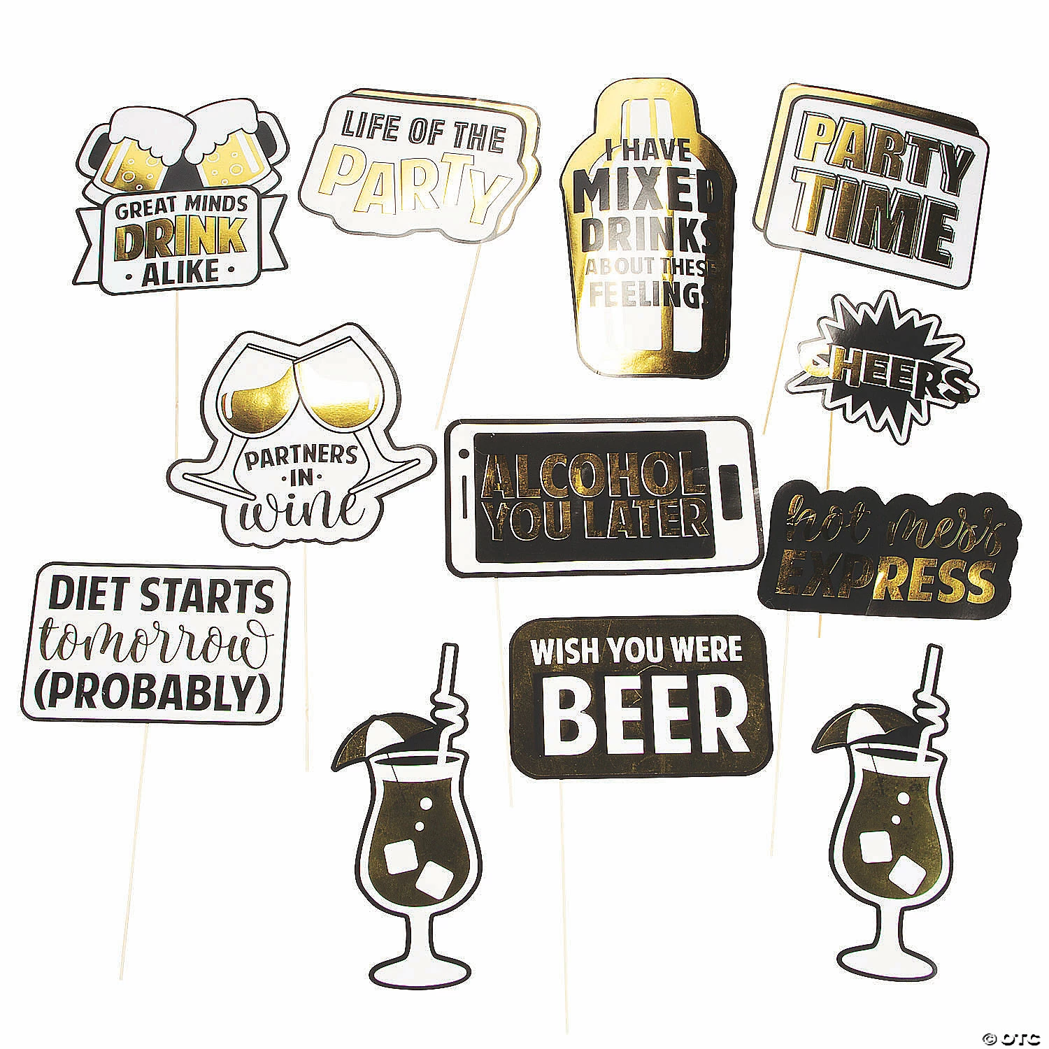 Drinking Party Photo Stick Props- 12 Pc. 3 Drinking Party Photo Stick Props- 12 Pc.
