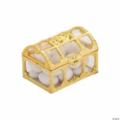Gold & Clear Trunk Favor Containers - 6 Pc.