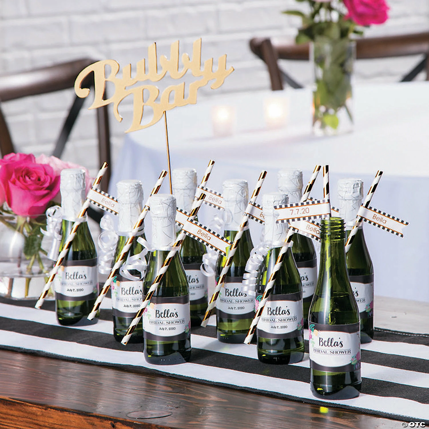 Gold Foil Striped Paper Straws - 24 Pc. - Image 2