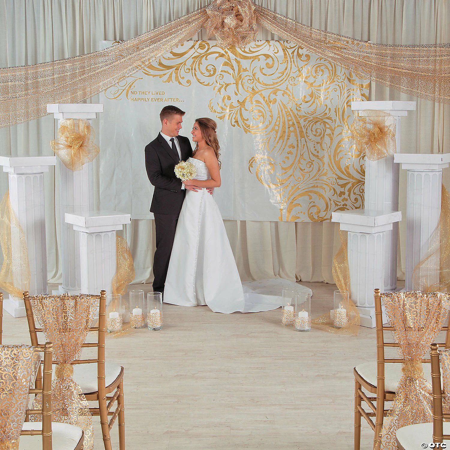 Gold Glitter Fabric Roll - Image 3