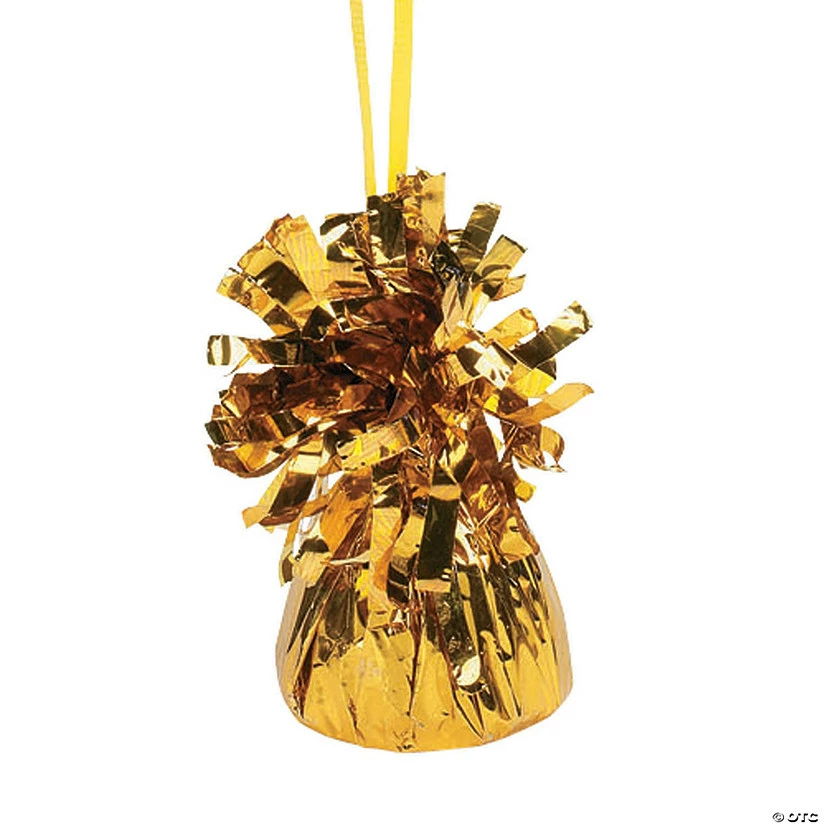 Gold Metallic Balloon Weights - 12 Pc.