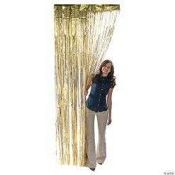 Metallic Fringe Door Curtains