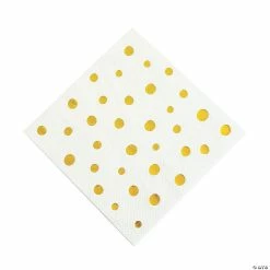 Metallic Polka Dot Luncheon Napkins - 32 Pc.