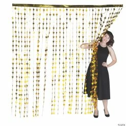 Gold Star Foil Curtain Backdrop
