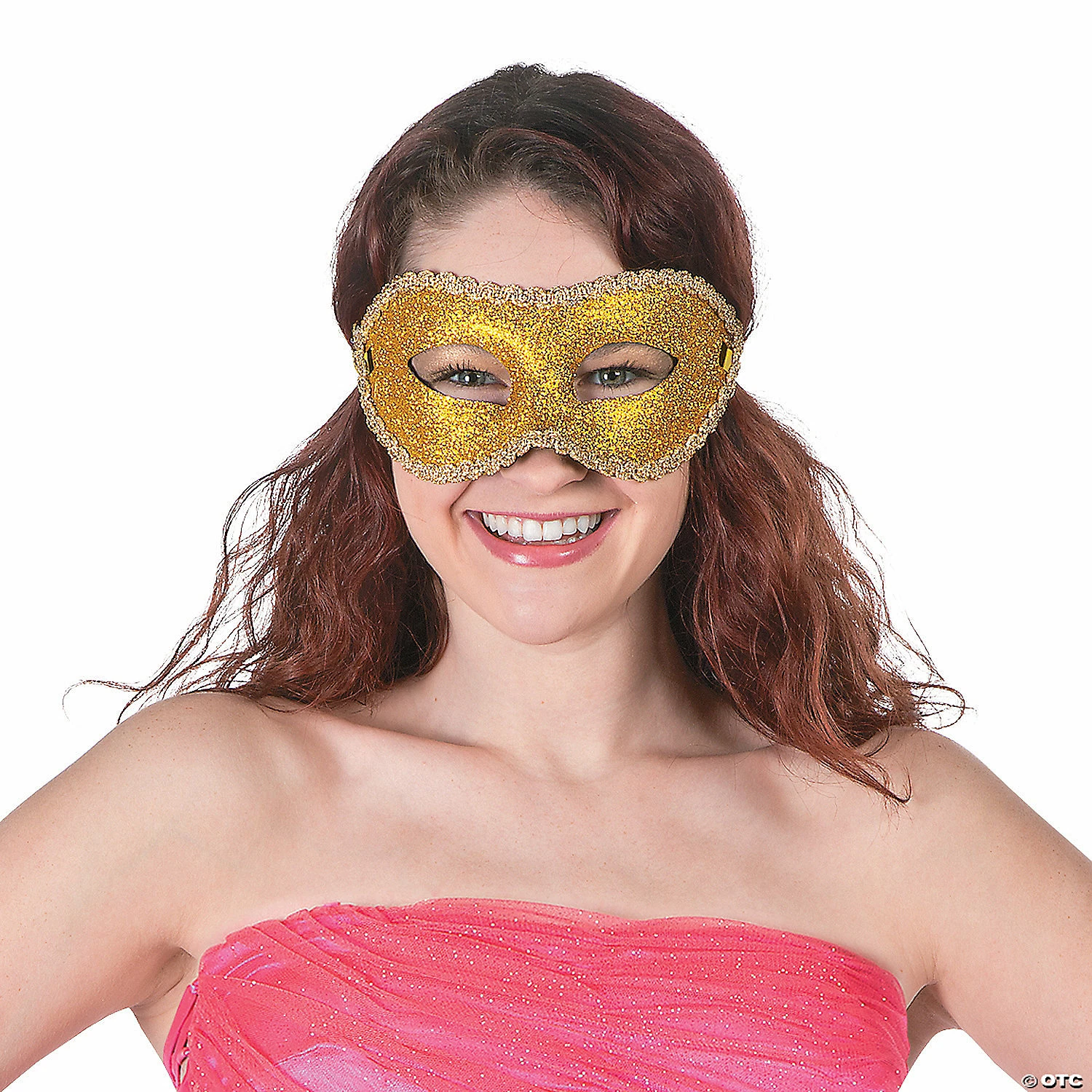 Gold Trimmed Glitter Mask Assortment- 12 Pc. - Image 2