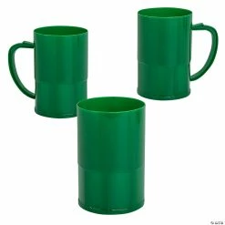 Plain Plastic Mugs - 12 Pc.