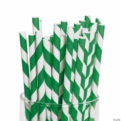 Striped Paper Straws - 24 Pc.