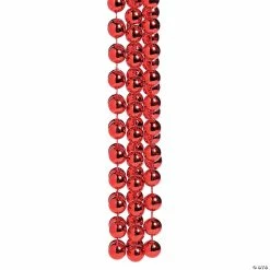 Jumbo Red Spirit Bead Necklace