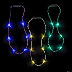 Light-Up Mardi Gras Beaded Necklaces - 6 Pc.