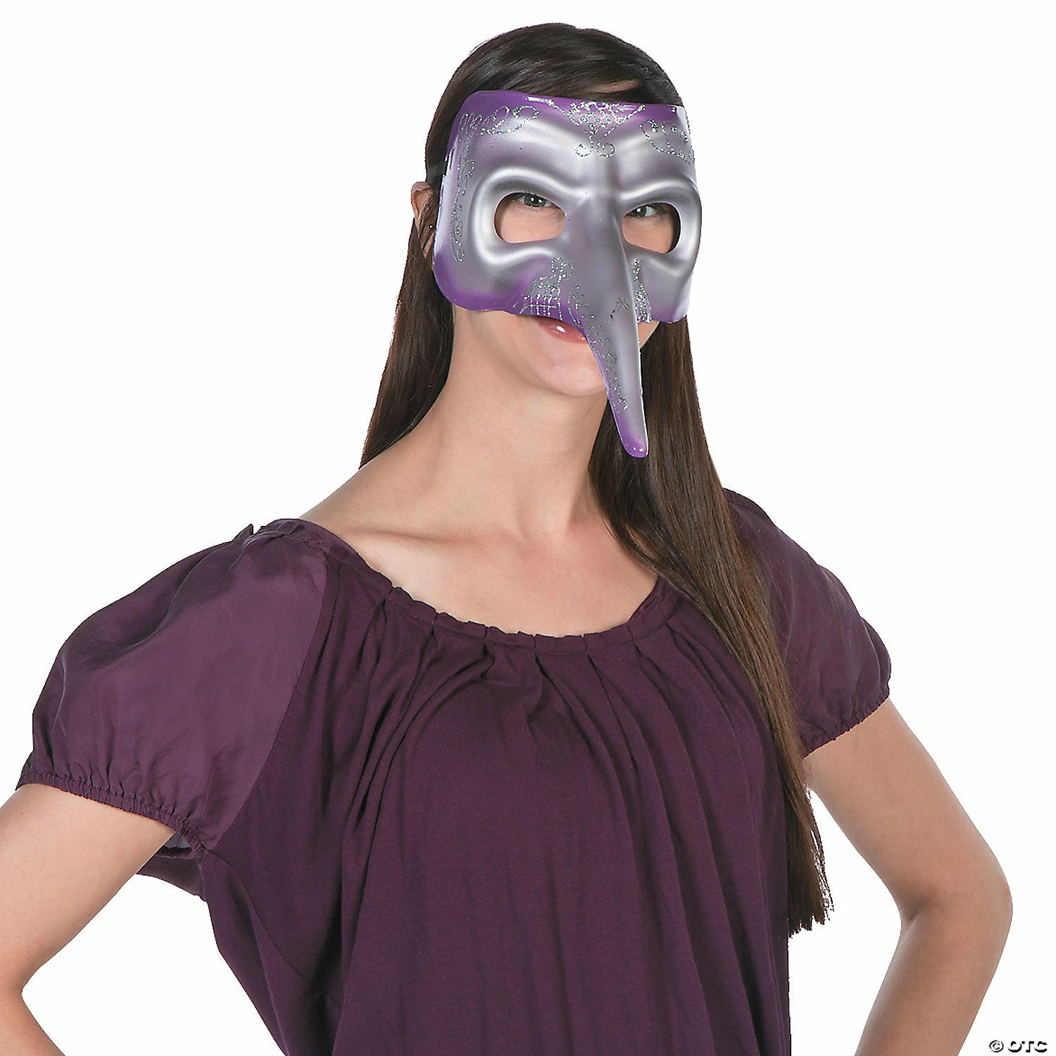 Mardi Gras Long-Nose Masks - 6 Pc. - Image 2