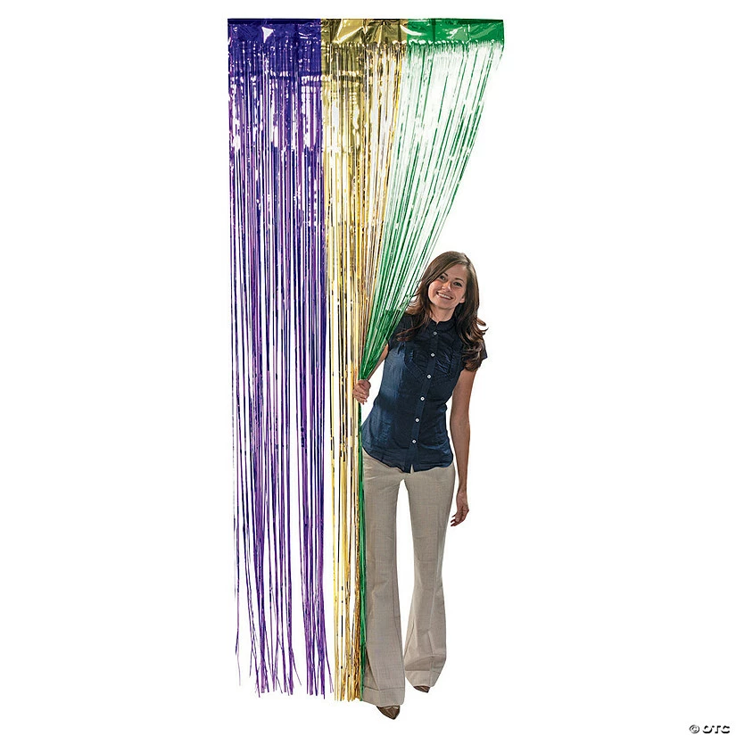 Mardi Gras Metallic Fringe Door Curtain