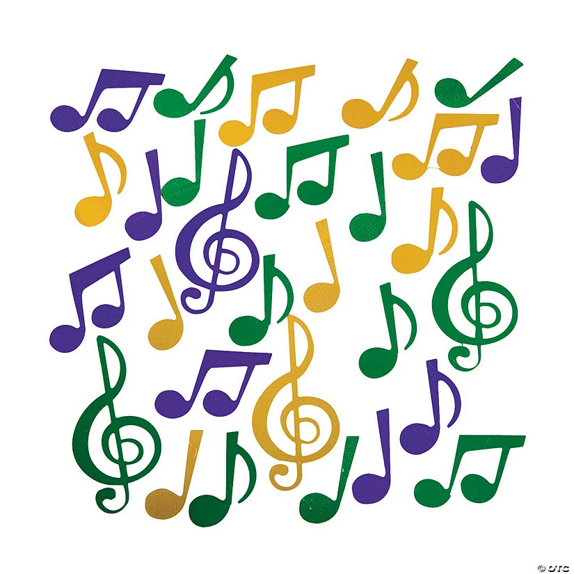 Mardi Gras Music Note Confetti