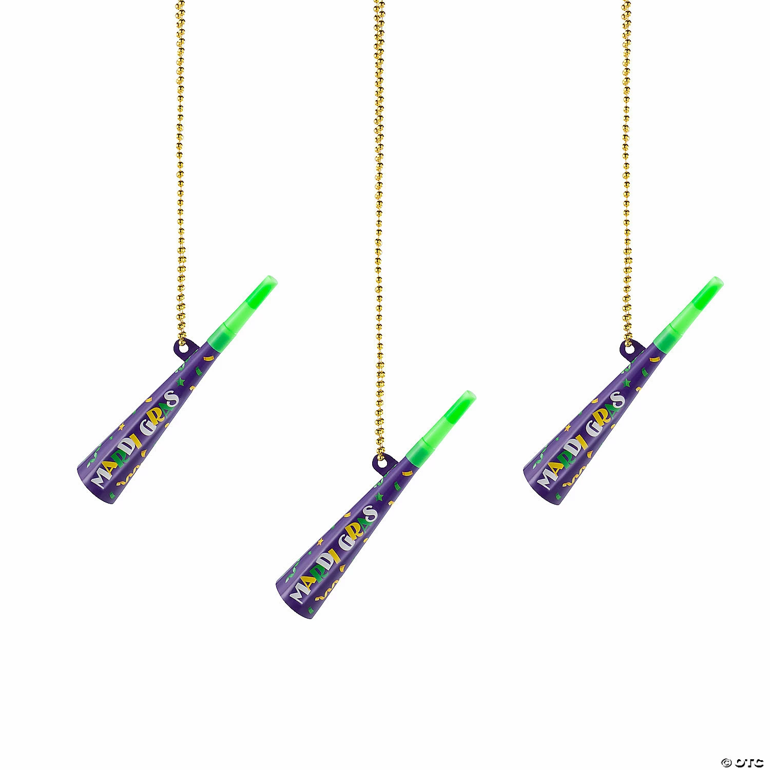 Mardi Gras Party Horn Necklaces - 12 Pc.