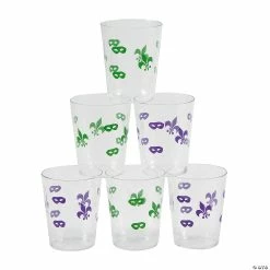 Mardi Gras Plastic Shot Glasses - 24 Pc.
