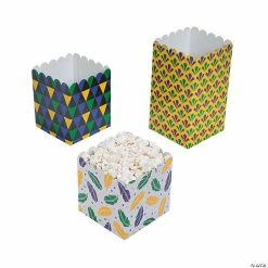 Mardi Gras Popcorn Boxes - 12 Pc.