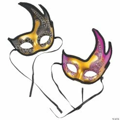 Mardi Gras Winged Masks - 6 Pc.
