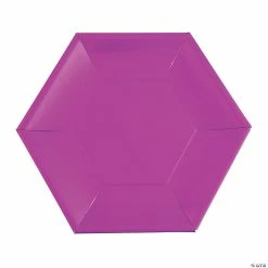 Metallic Hexagon Paper Dinner Plates - 24 Ct.