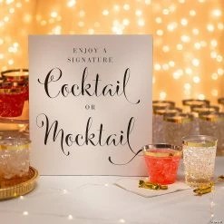 Mocktail Sign & Drinkware Kit - 45 Pc.