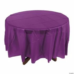 Round Plastic Tablecloth