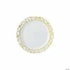 Premium Geometric Plastic Dessert Plates – 25 Ct.