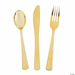 Premium Metallic Plastic Cutlery - 24 Ct.