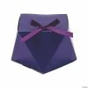 Purple Geometric Favor Boxes with Bow - 12 Pc.