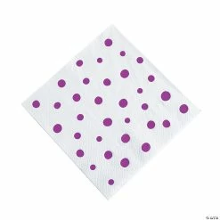 Metallic Polka Dot Luncheon Napkins - 32 Pc.