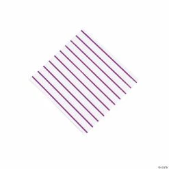 Metallic Stripe Beverage Napkins - 32 Pc.