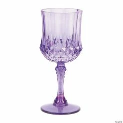 Patterned Plastic Wine Glasses - 12 Ct.