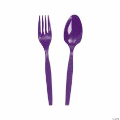 Fork & Spoon Plastic Cutlery Sets - 16 Ct.
