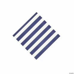 Purple Striped Beverage Napkins