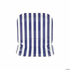 Purple Striped Square Paper Dessert Plates - 8 Ct.