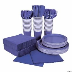 Solid Color Tableware Kits for 48 Guests
