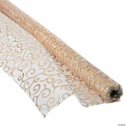 Victorian Gold Printed Fabric Roll